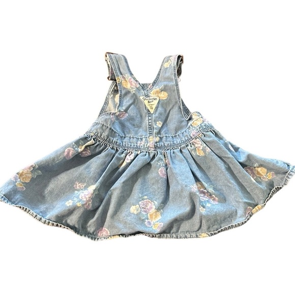 Oshkosh Floral Denim overall dress size 18 months - Picture 2 of 3